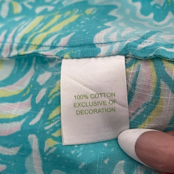 Lilly Pulitzer XS Beaded Tunic Dress Cotton Resort Wear Beach Travel Cover Up - Picture 6 of 7